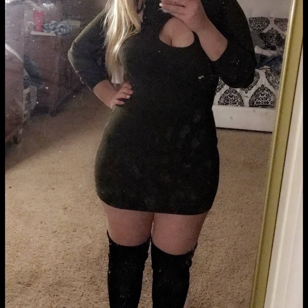 Charlotte Russe Dark Green Mini Dress